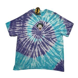 Batman The Joker Hahaha T Shirt Mens L Large Tie Dye Graphic Cotton Hippie Retro